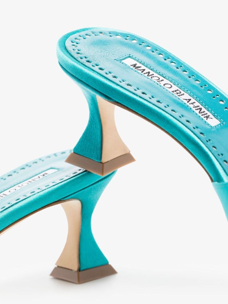 Blue Laalita 50 Crystal Satin Mules