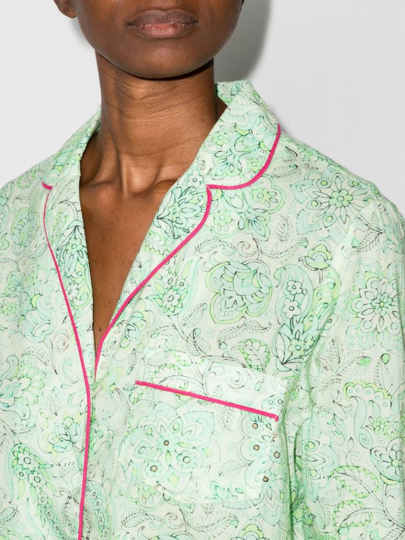 Green Austin Paisley Print Pyjamas
