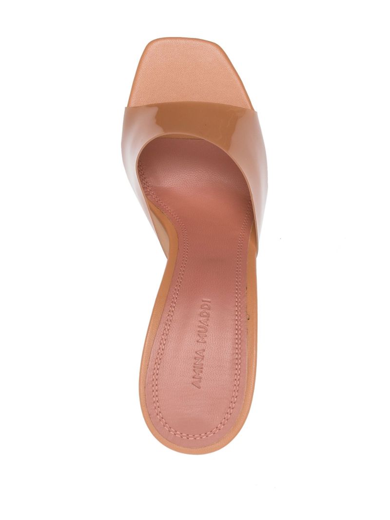 Brown Lupita Glass Wedge 95 Mules