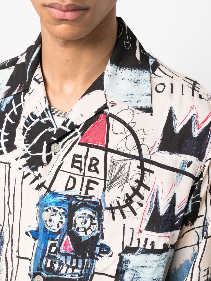 Black Jean-michel Basquiat Printed Shirt