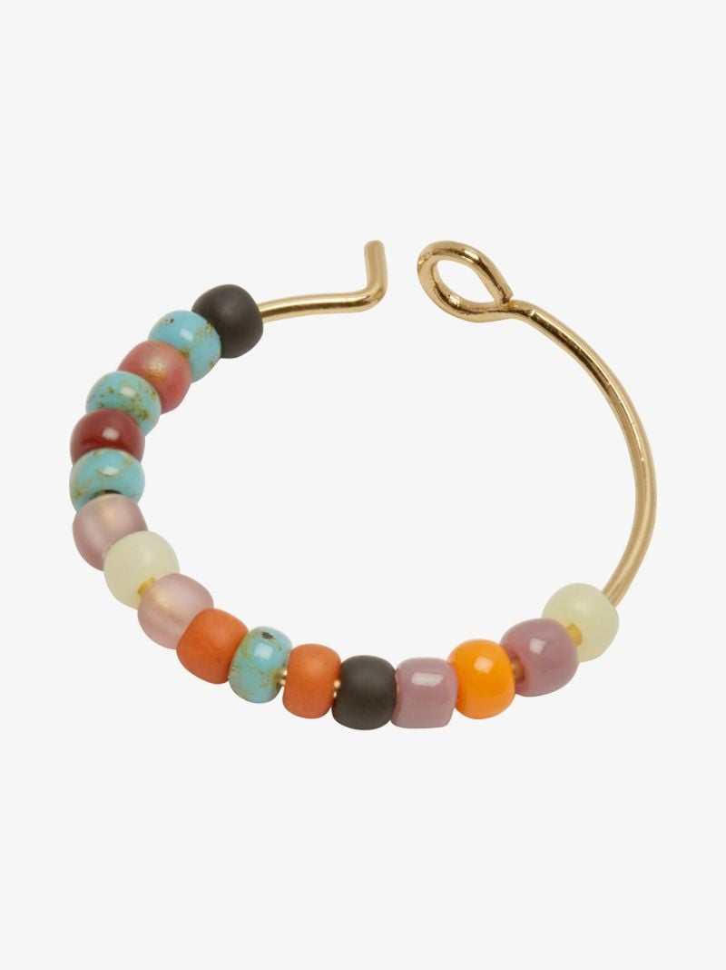 Multicolour Maya Beach Beaded Hoop Earrings