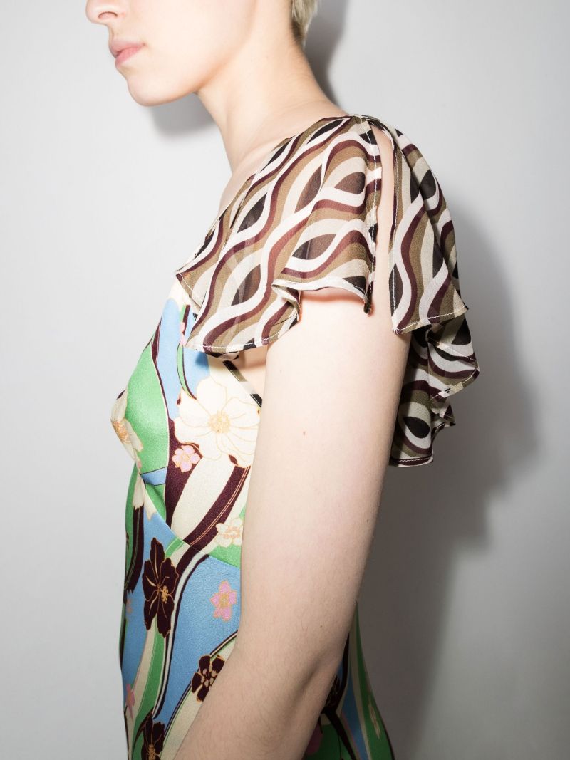 Effie Printed Silk Midi Dress