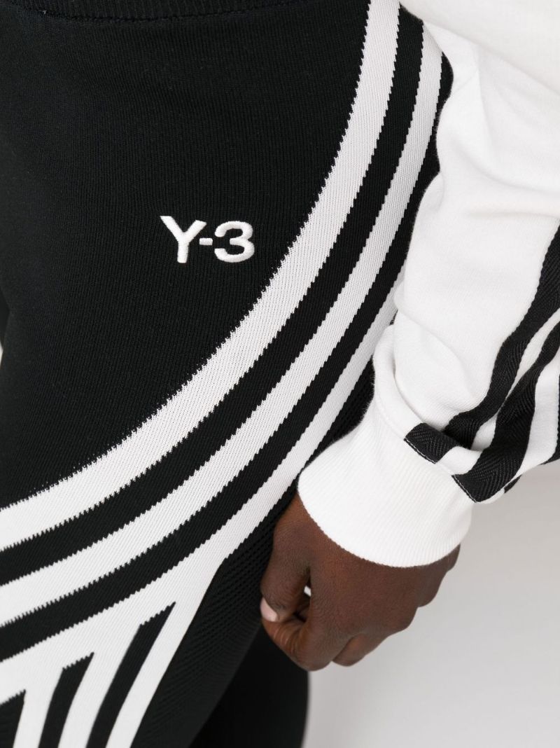 Black Ch1 Three Stripe Leggings