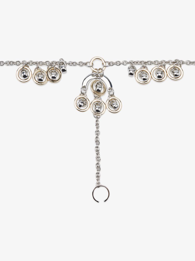 Silver and Gold Tone Chain Anklet
