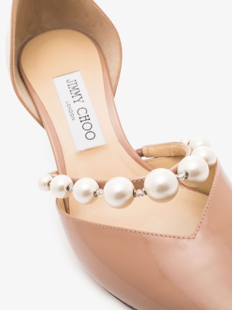 Pink Aurelie 65 Faux Pearl Patent Leather Pumps