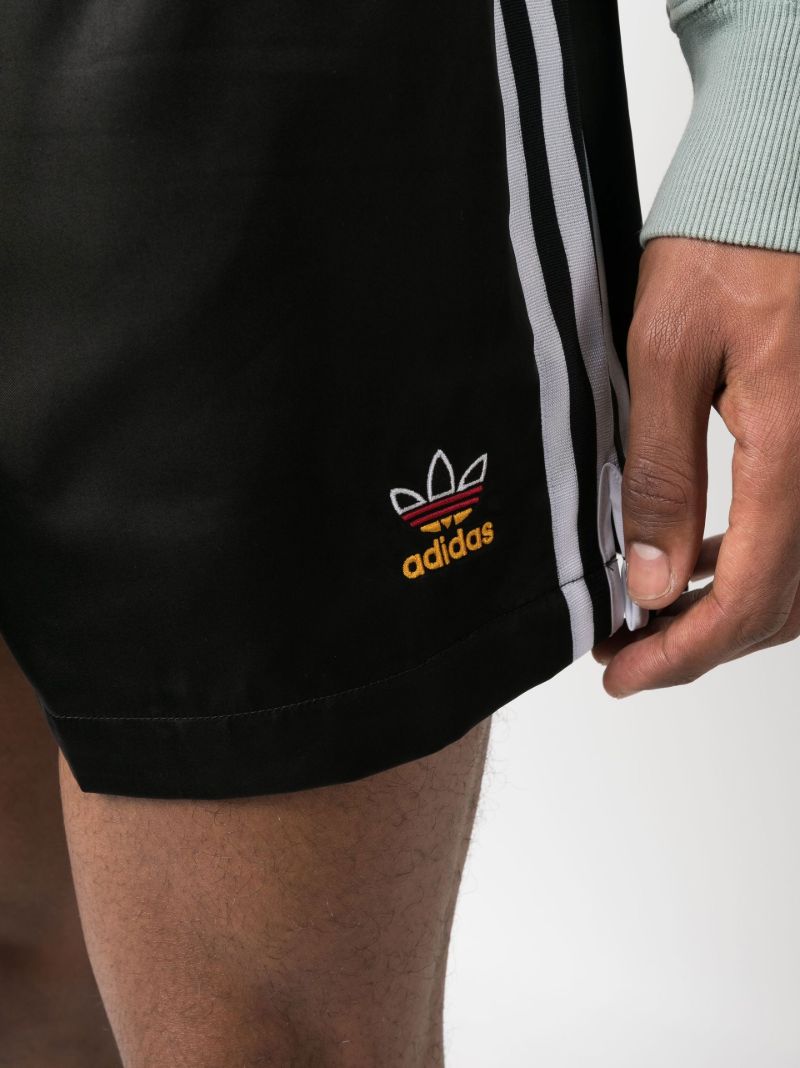 X Fb Black Nations Striped Running Shorts