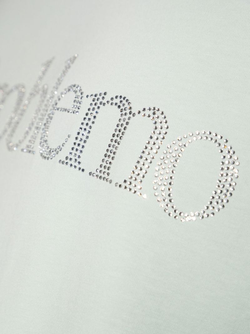 Green No Problemo Embellished Cotton T-shirt