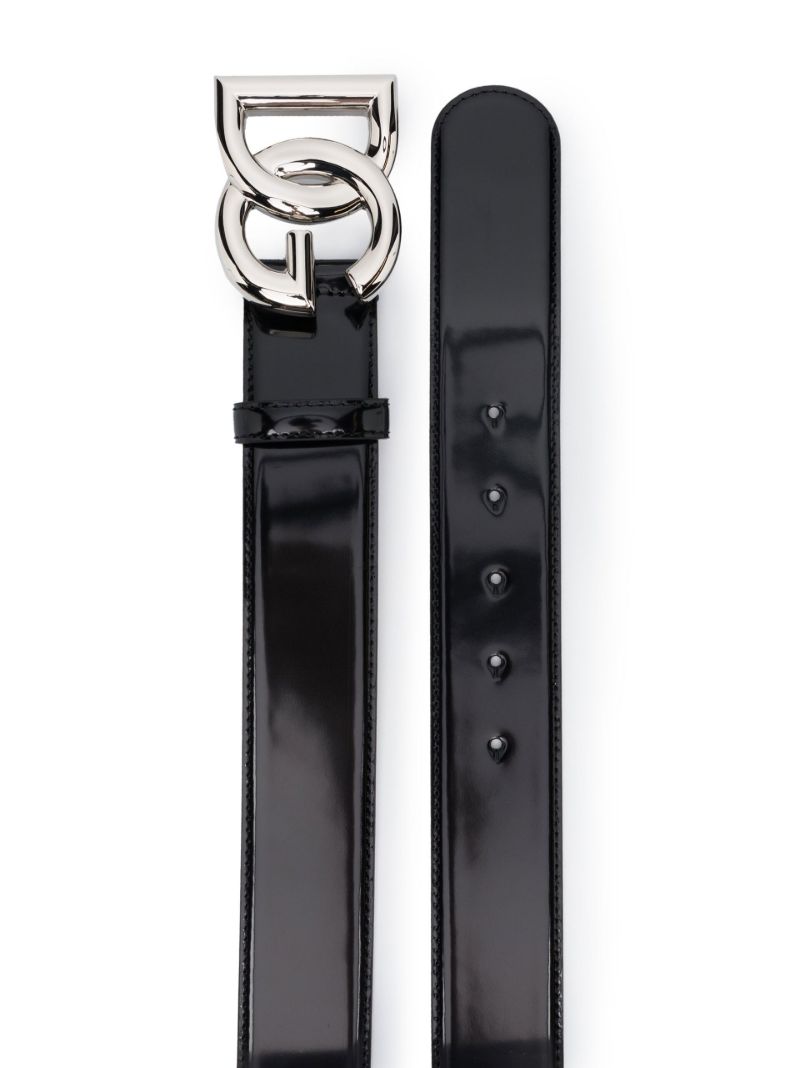 Black Patent Leather Belt