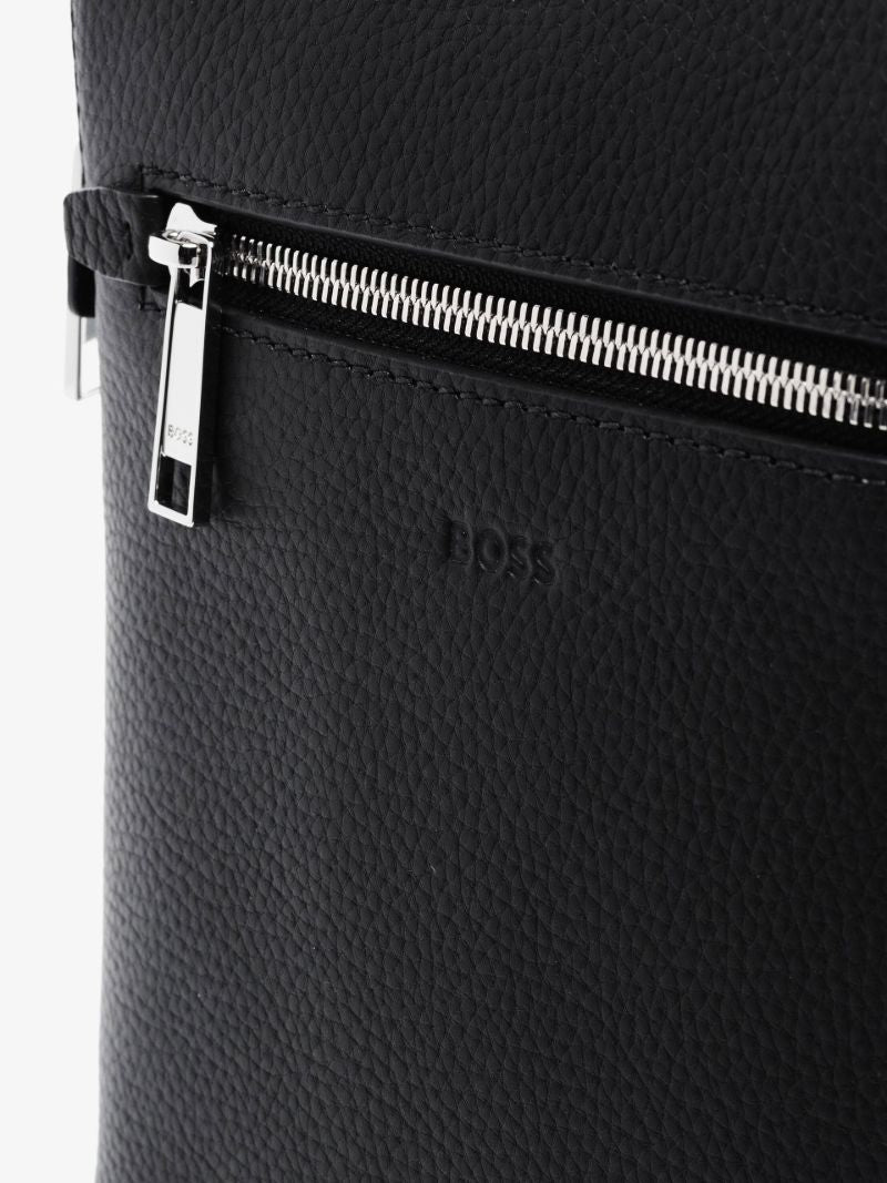 Black X-town Leather Cross Body Bag