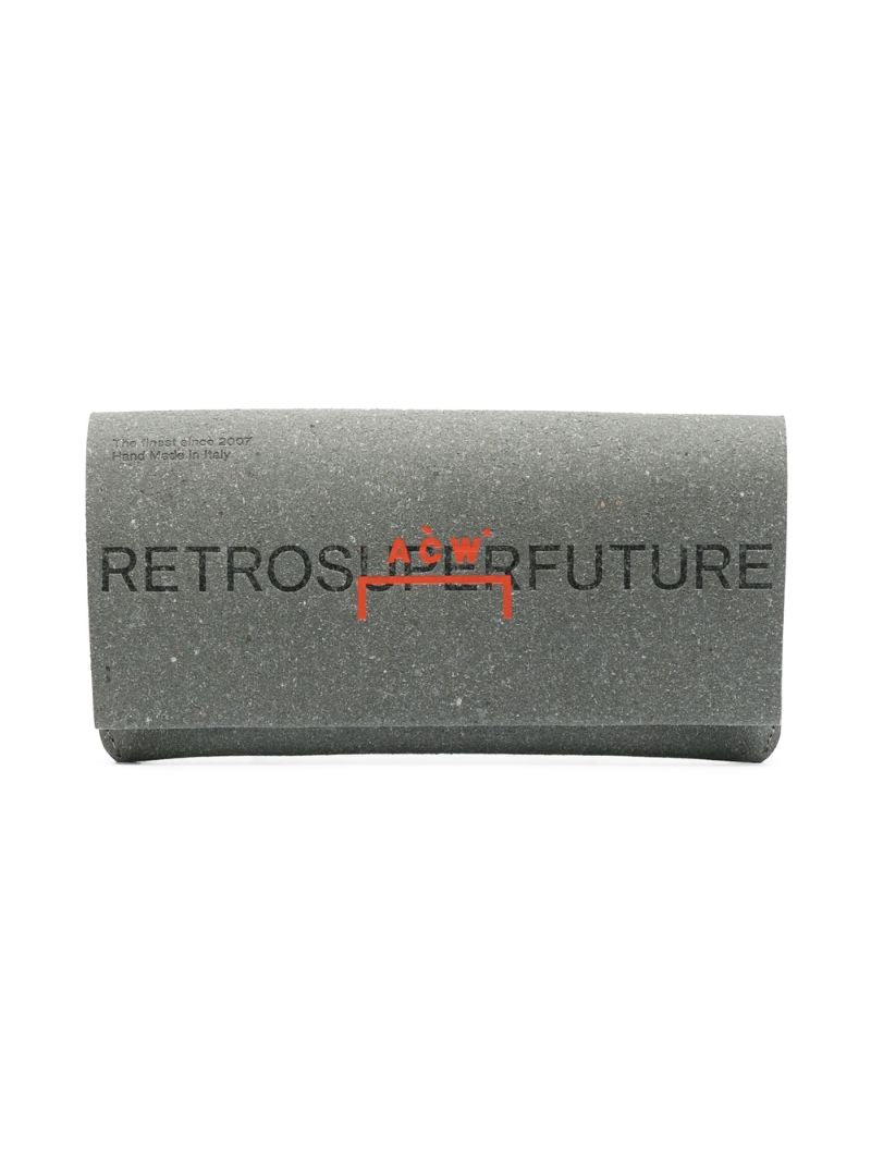 X Retrosuperfuture Grey Marble Square-frame Sunglasses
