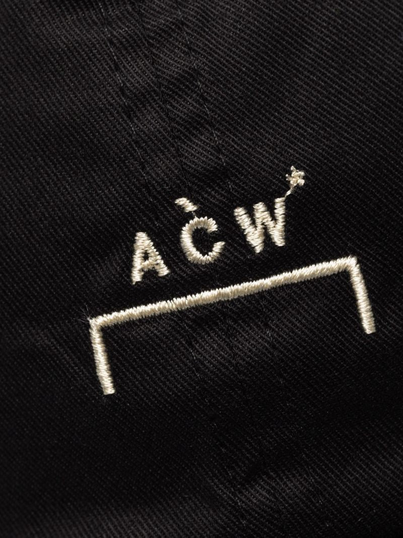 Black Embroidered Logo Baseball Cap