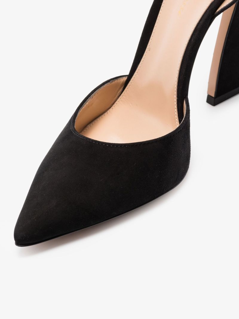 Black 120 Suede Pumps