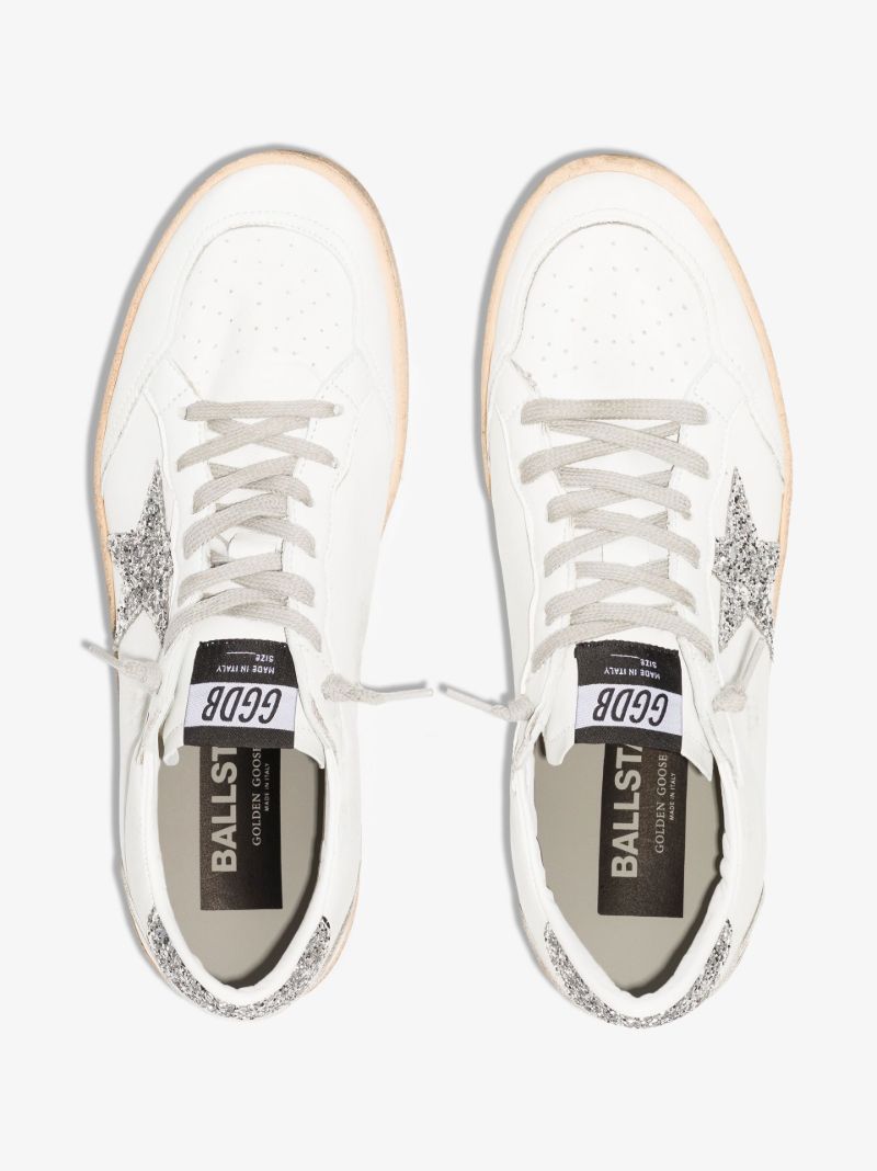 White Ball Star Leather Sneakers
