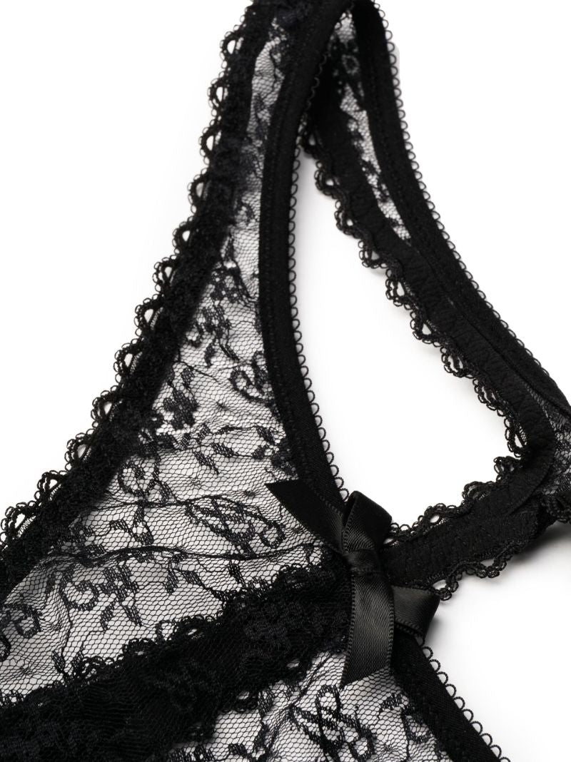 Black Malorey Lace Thong