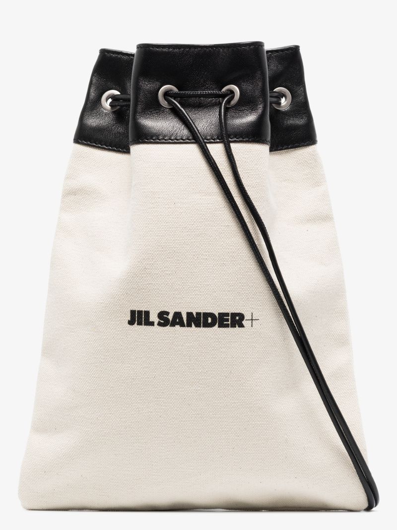 Neutral Canvas Drawstring Backpack