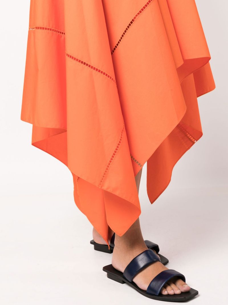 Orange Talita Organic Cotton Midi Dress