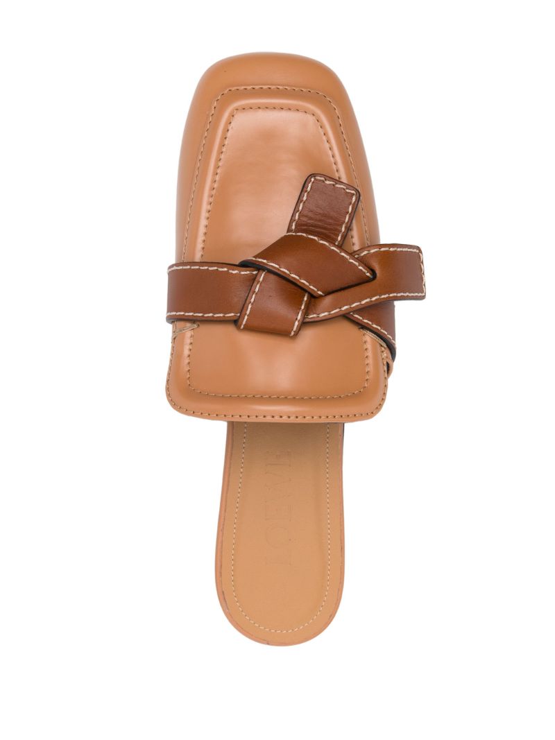Neutral Gate Leather Mules