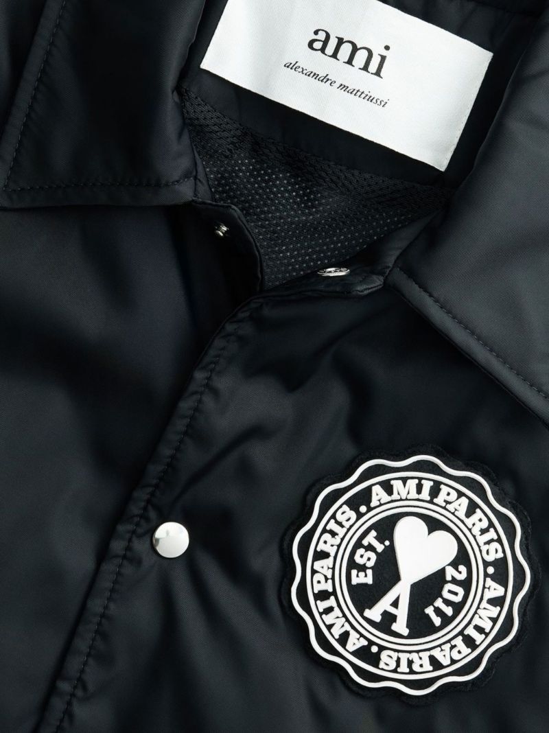 Black Logo Patch Coach Jacket