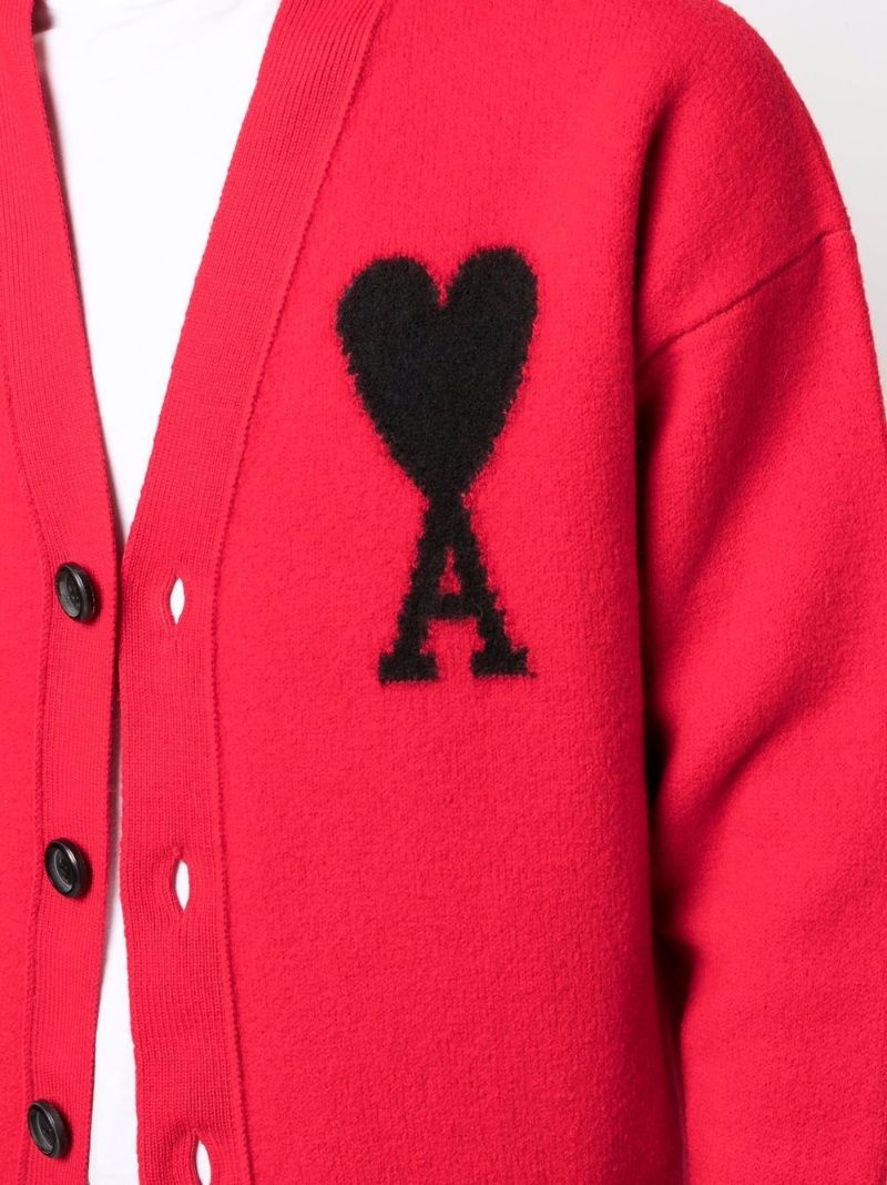 Red Ami De Coeur V-neck Cardigan