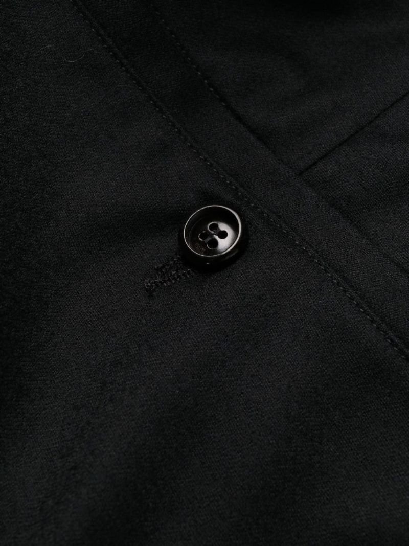 Black Cigarette Wool Trousers