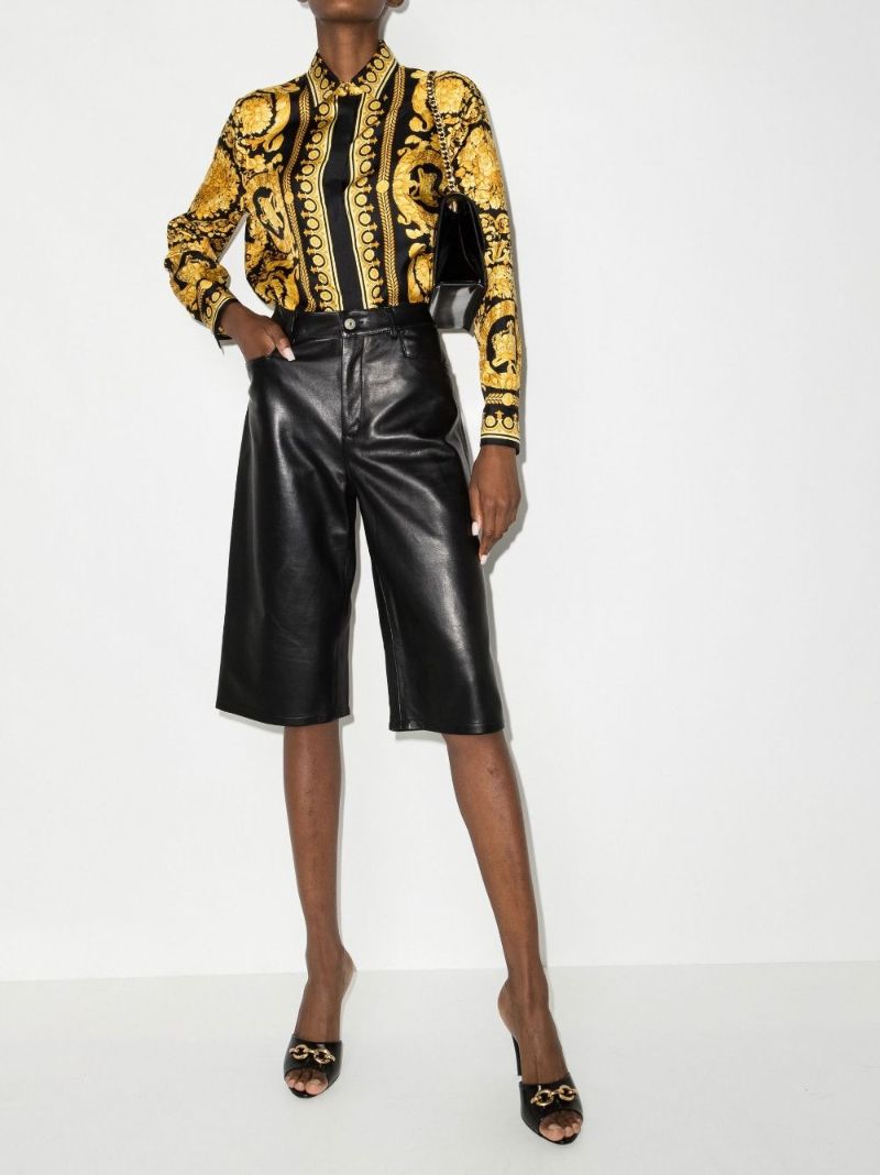 Black Barocco Silk Shirt