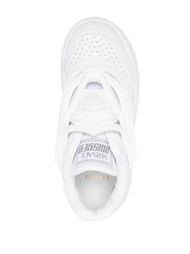 White Odissea Leather Slip-on Sneakers