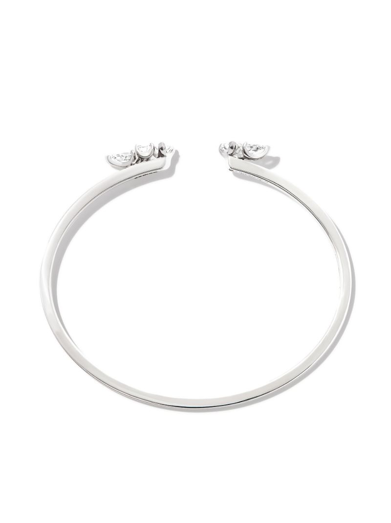 18k White Gold Serti Sur Vide Diamond Bangle