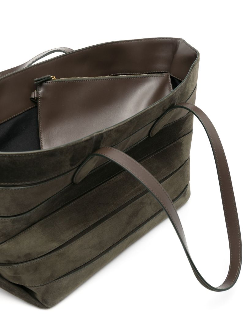 Green the Florence Panelled Suede Tote Bag