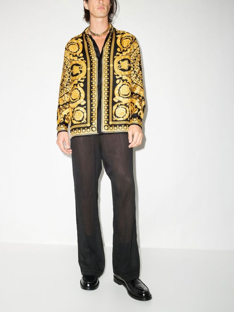 Gold Barocco Silk Shirt