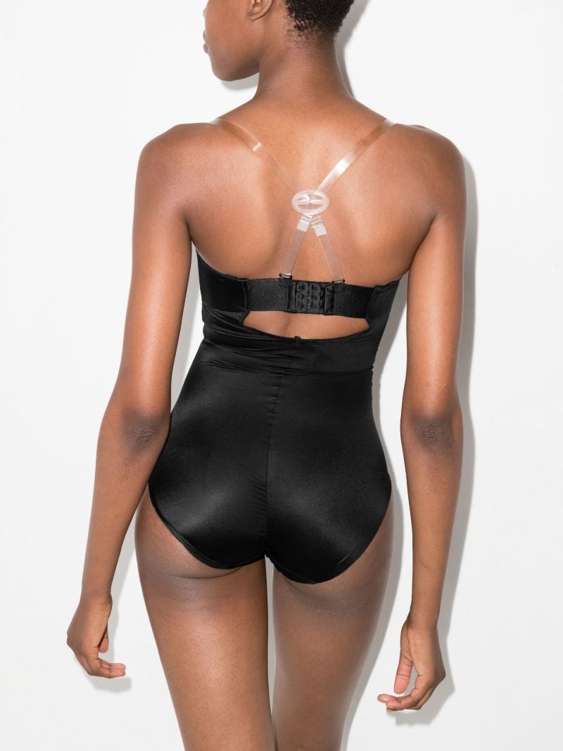 Black Suit Your Fancy Cupped Panty Bodysuit
