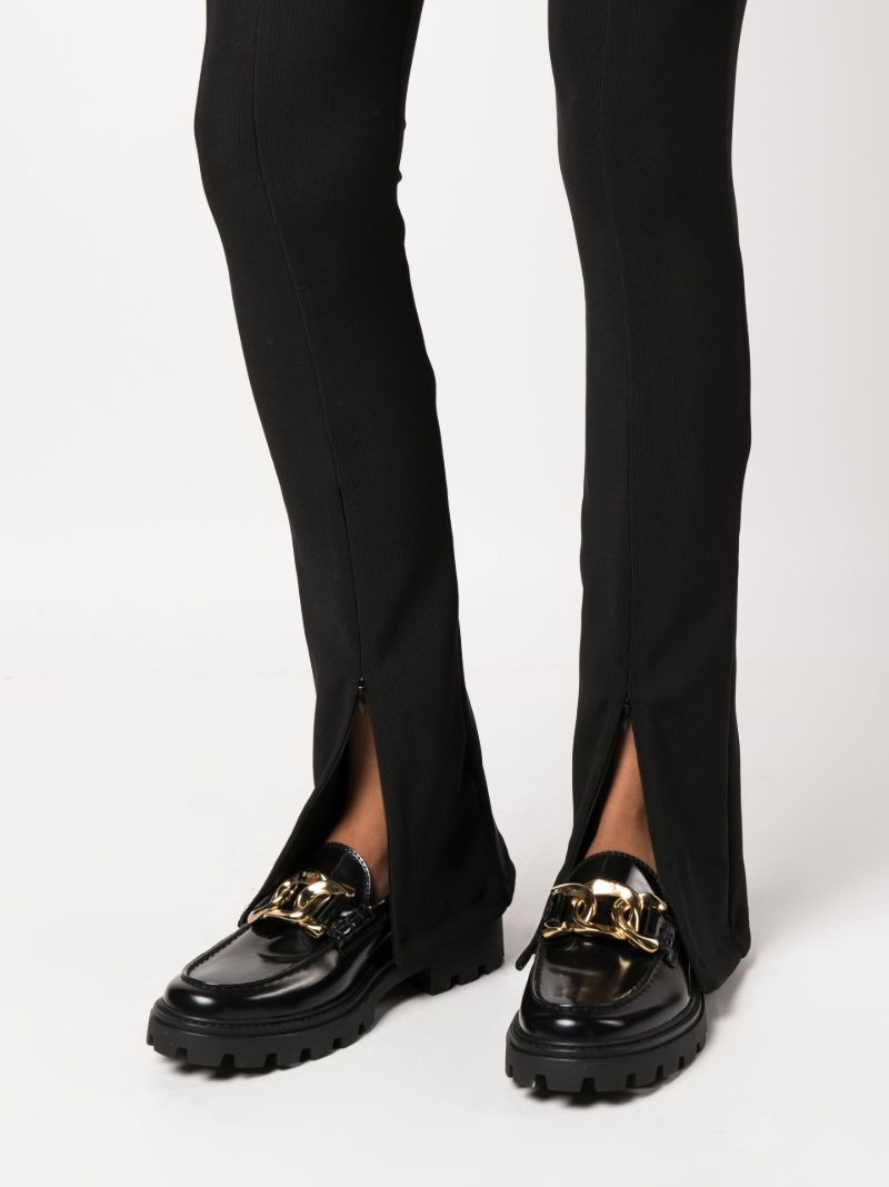 Black Mirlanso Zip Front Flared Leggings