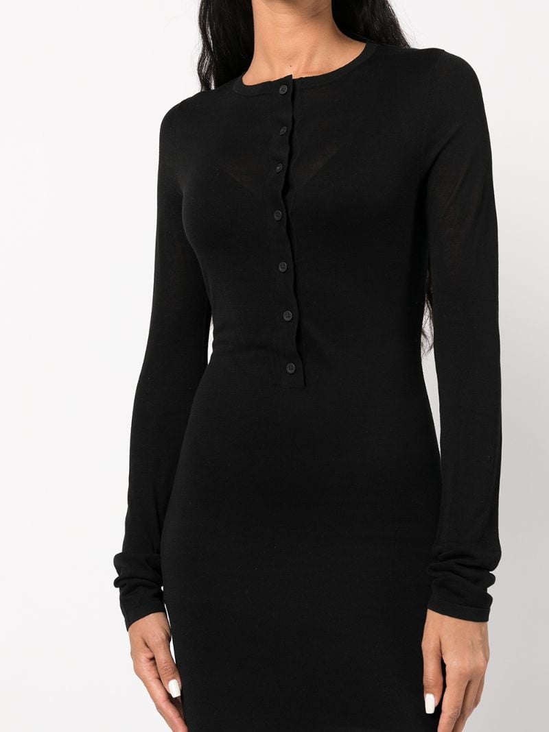Black Ciaran Buttoned Silk Maxi Dress