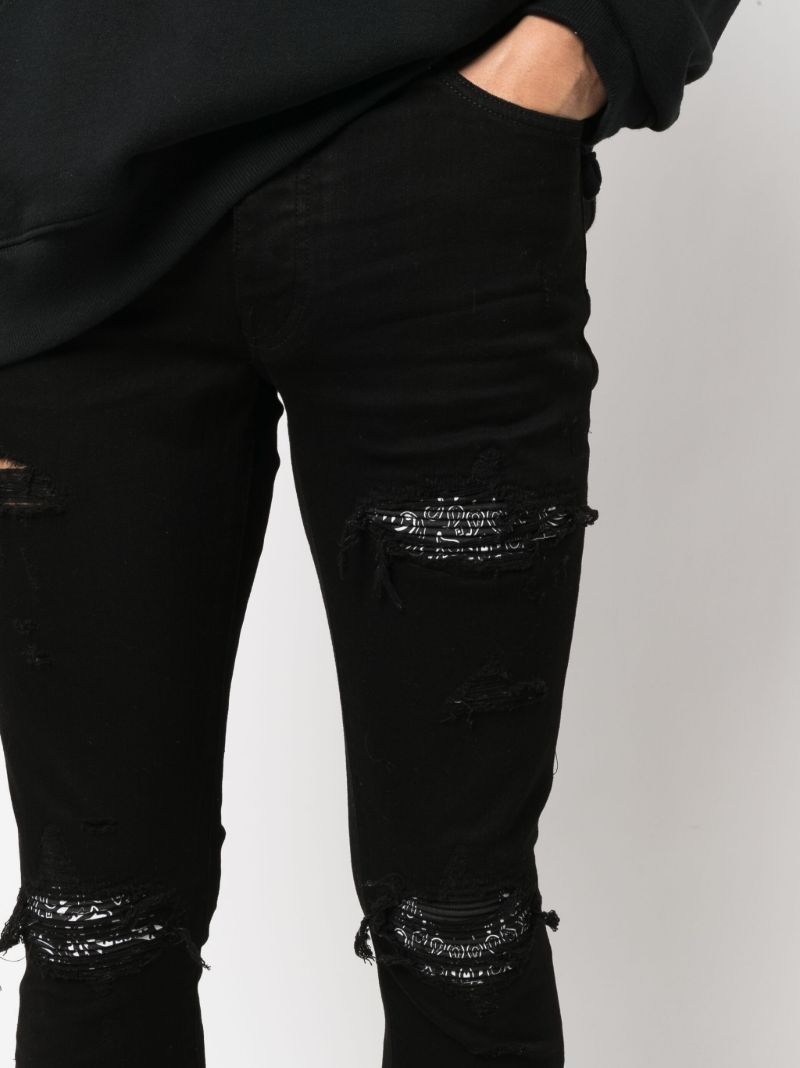 Black Mx1 Bandana Skinny Jeans