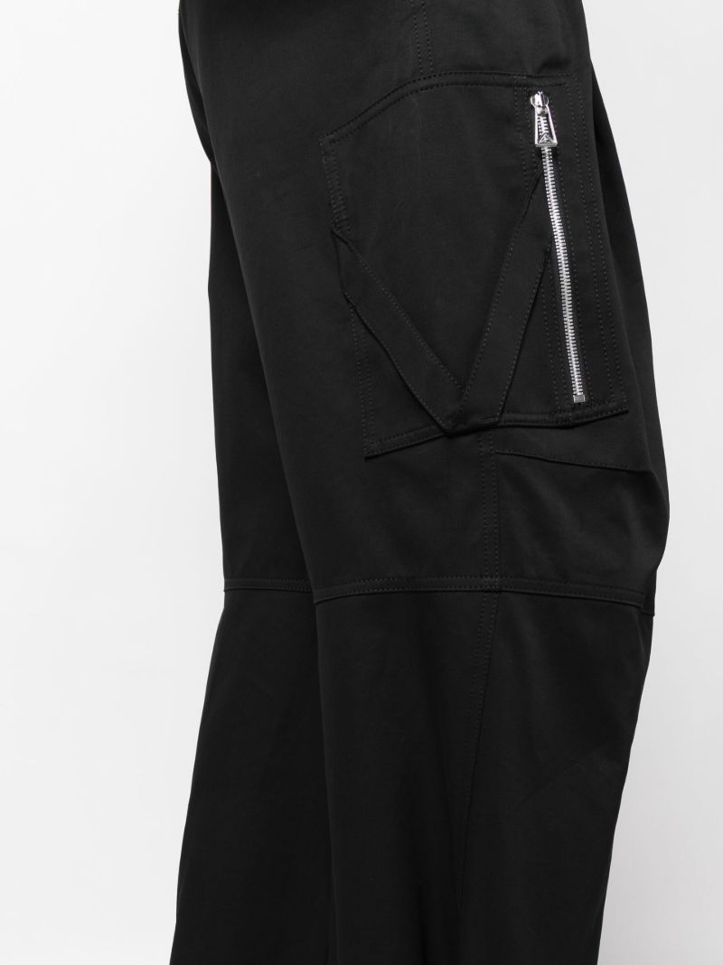 Black Cotton Cargo Trousers
