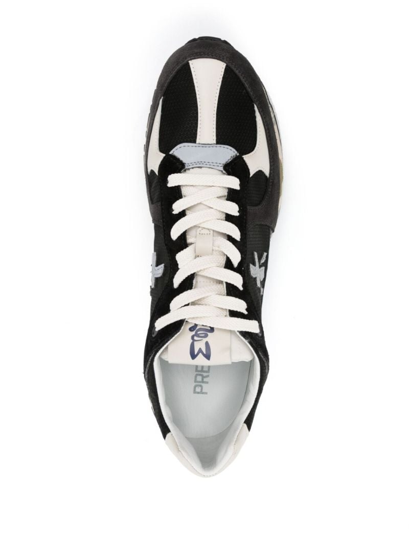 Black Mase Panelled Low Top Sneakers