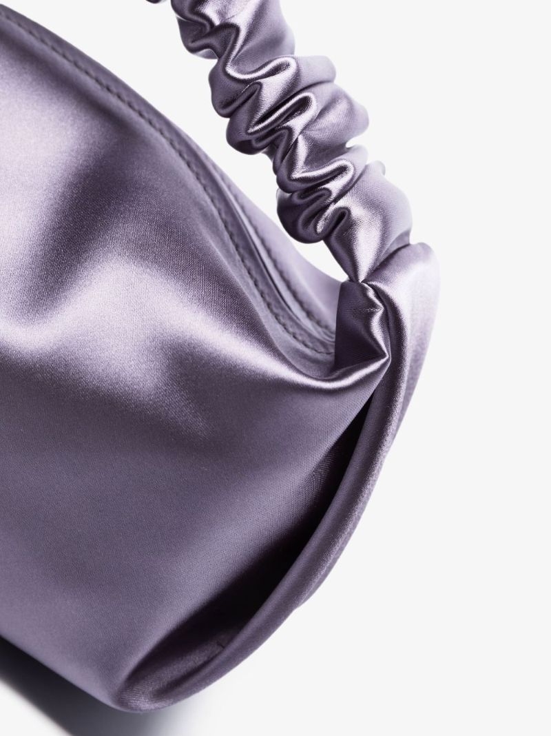 Purple Scrunchie Satin Mini Bag