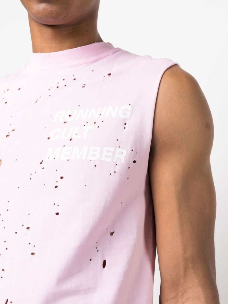 Pink Mothtech Organic Cotton Muscle Vest Top