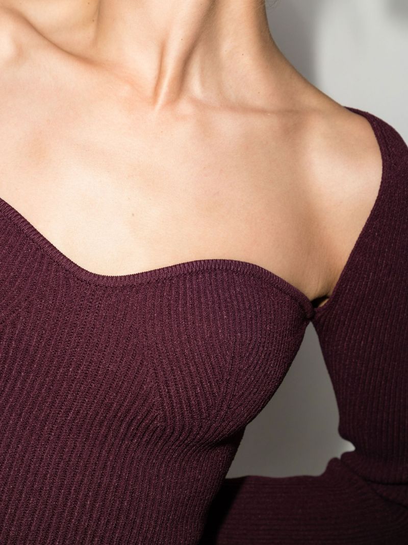 Red Maddy Ribbed Top