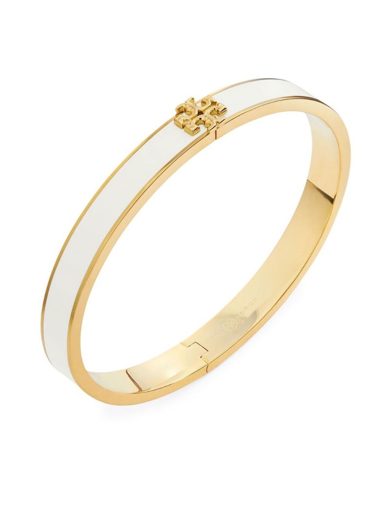 Gold-tone Kira Enamelled Bangle Bracelet
