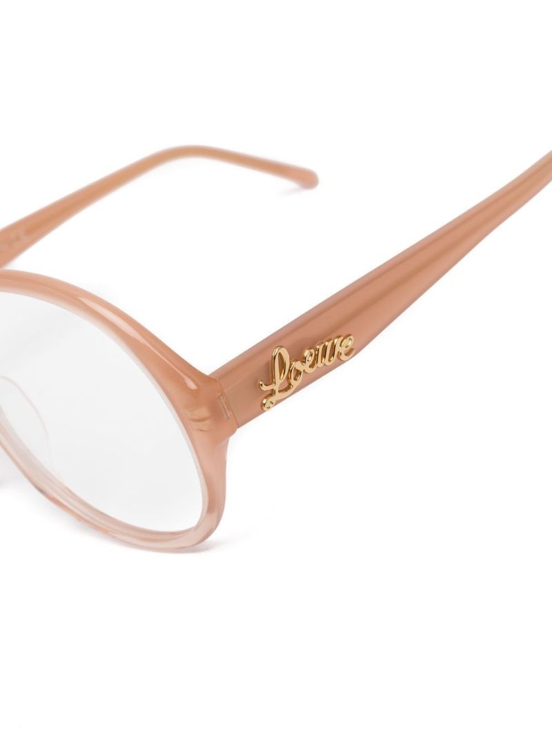 Pink Oversized Round Optical Glasses