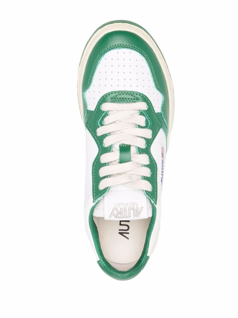 White Medalist Leather Sneakers