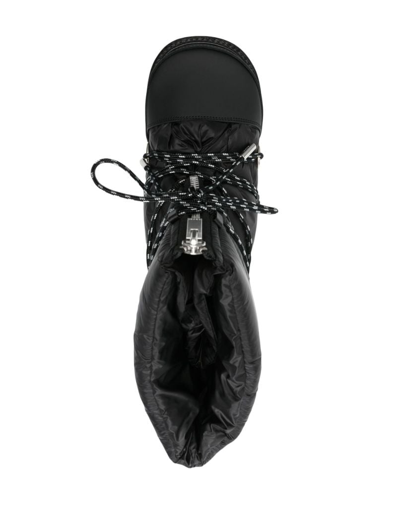 Black Padded Flat Ankle Boots