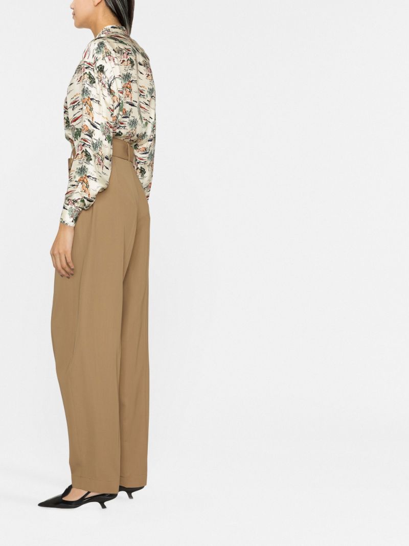 Neutral Drew Wide Leg Trousers