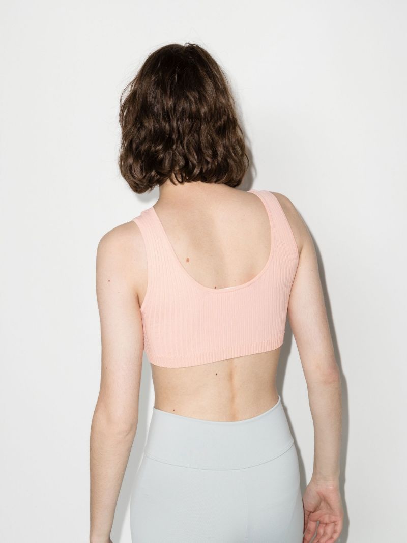 Pink Saros Ribbed Knit Bralette