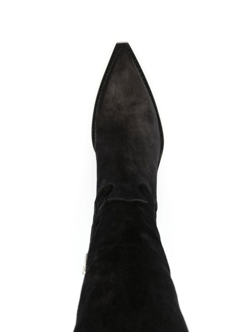 Black Vegas 100 Suede Thigh-high Boots