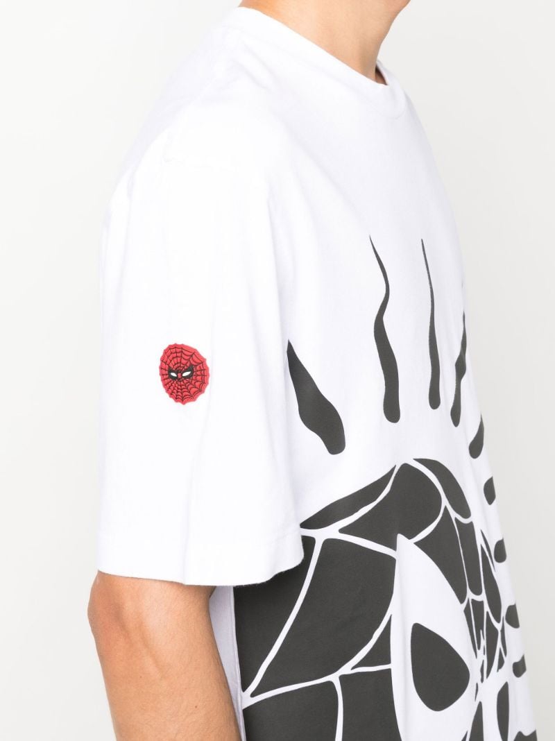 X Marvel White Spider-man Print Cotton T-shirt