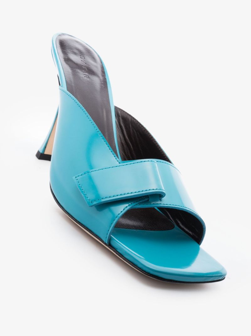 Blue Olivia 105 Leather Mules