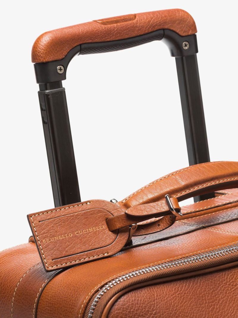 Brown Leather Cabin Suitcase