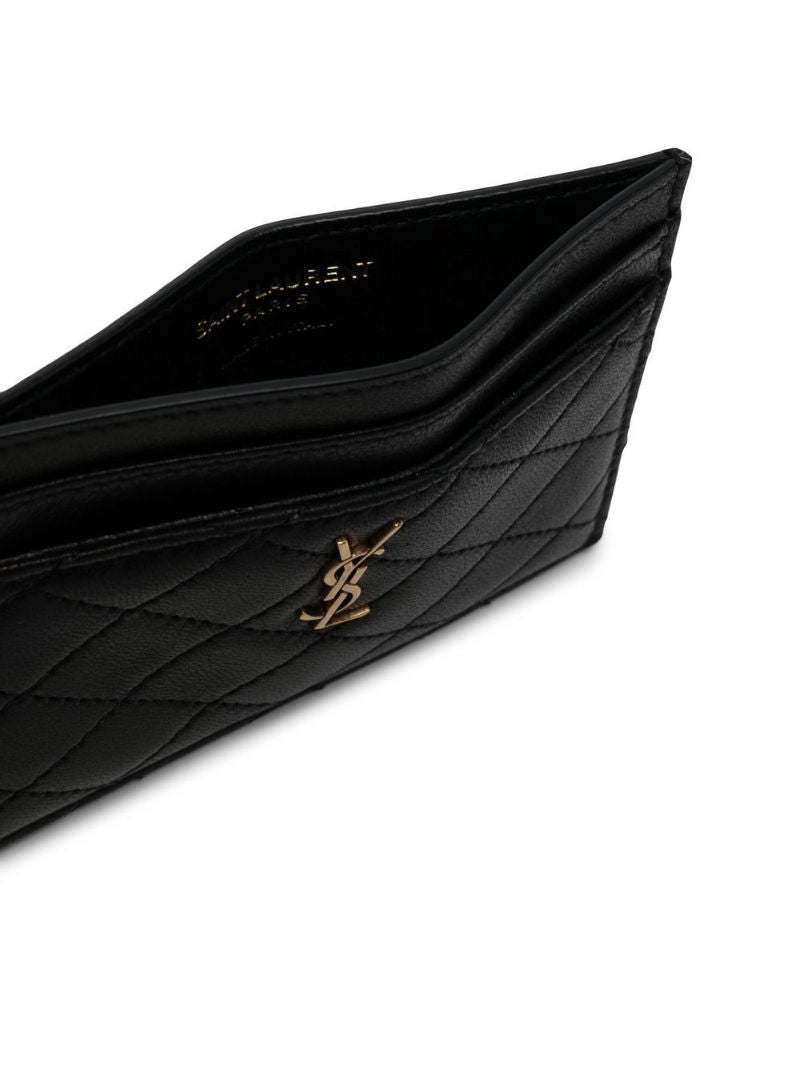 Black Gaby Leather Card Holder