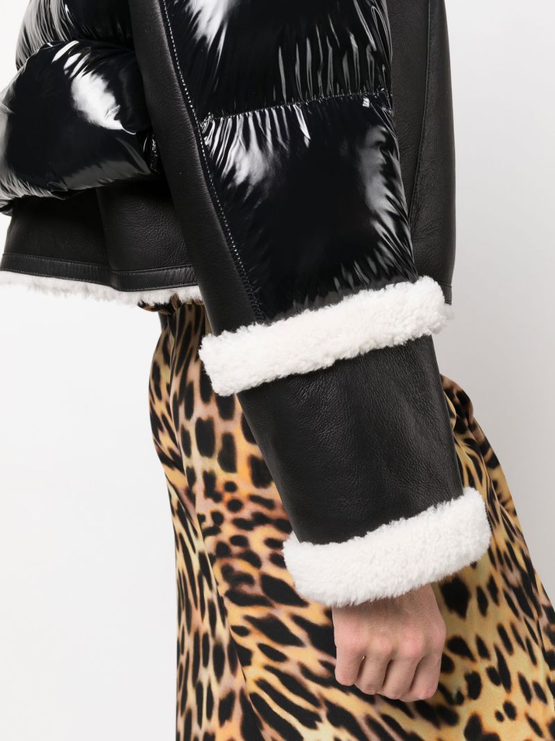 Black Tallie Shearling Puffer Jacket
